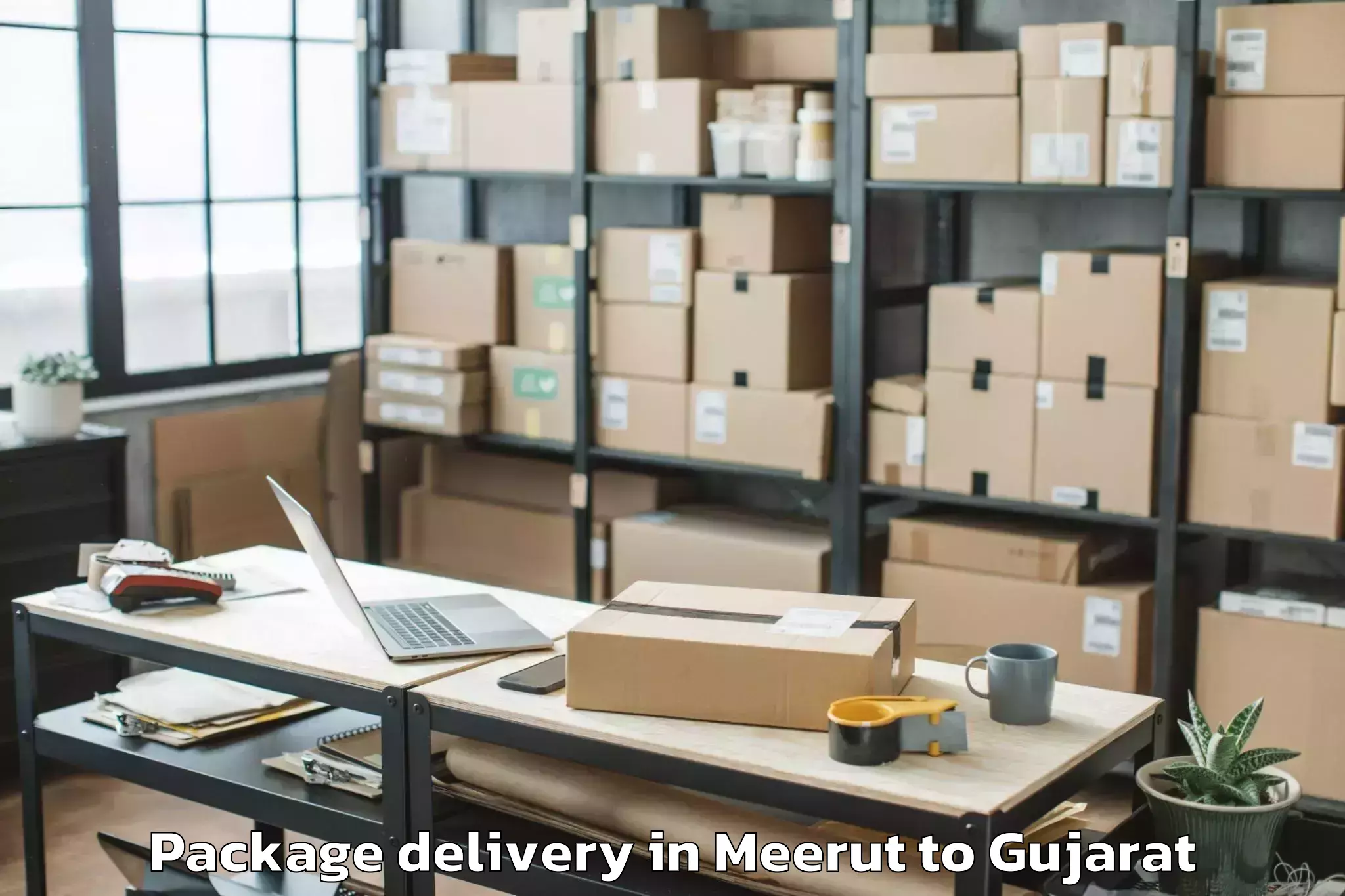 Easy Meerut to Bhachau Package Delivery Booking